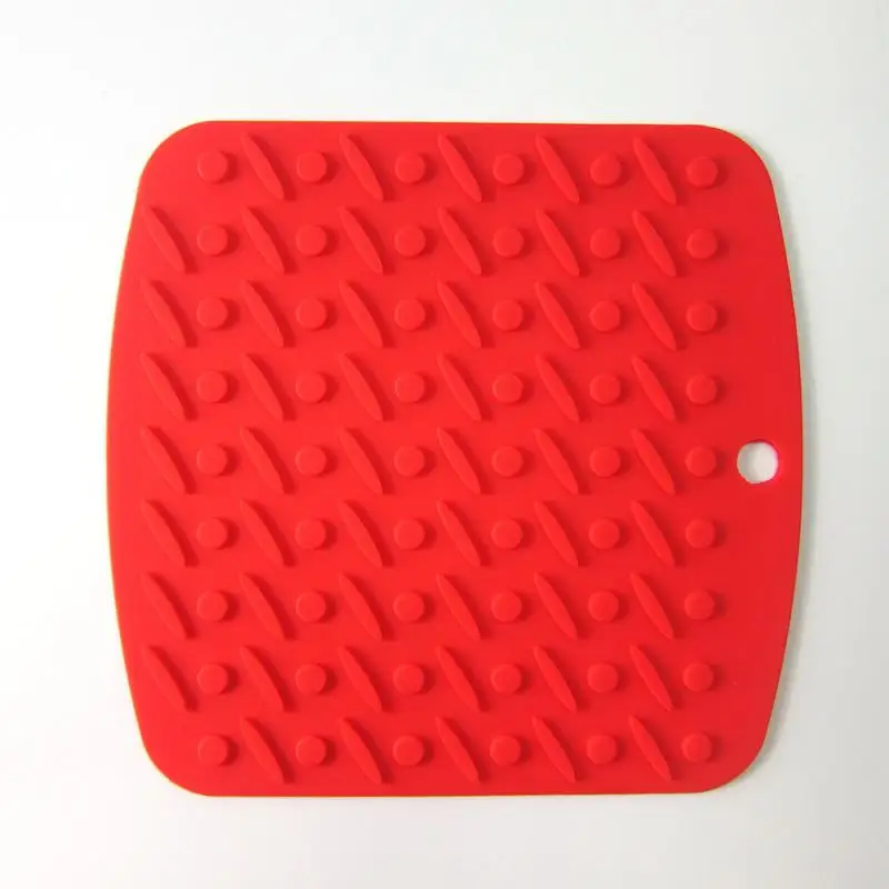 18cm*17cm Thick rounded corners silicone anti slip pad heat insulated