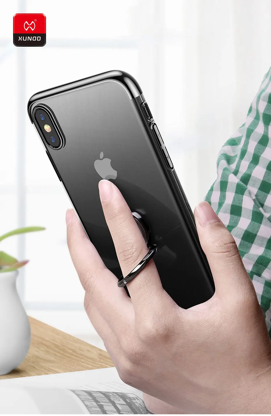Магнитный автомобильный держатель чехол для iPhone X Xs Max Xr 7 8 Plus телефон XUNDD ультра