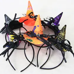 Хэллоуин реквизит паутина шляпа ведьмы Костюм Оголовье вечерние Для женщин лента для волос Наряжаться аксессуары