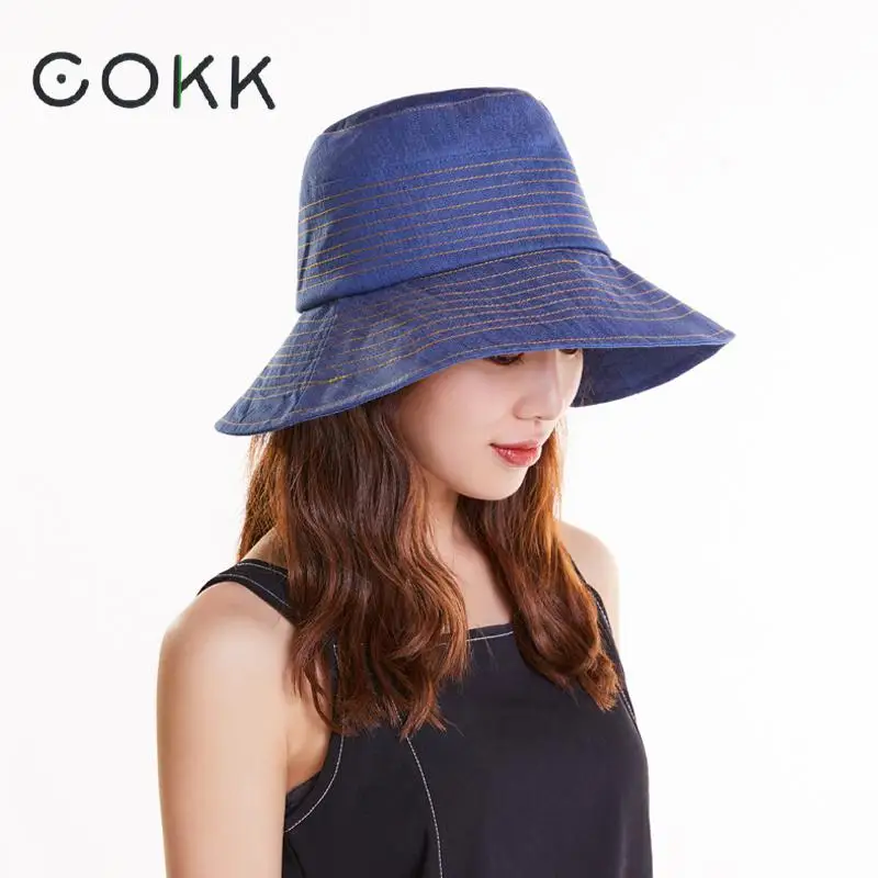 COKK 2019 جديد الصيف قبعة بحافة s للنساء بنما قبعة واسعة حافة سيدة قبعة الشمس الإناث قبعة بحافة أسود أزرق عارضة طوي COKK 2019 جديد الصيف قبعة بحافة s للنساء بنما قبعة واسعة حافة سيدة قبعة الشمس الإناث قبعة بحافة أسود أزرق عارضة طوي