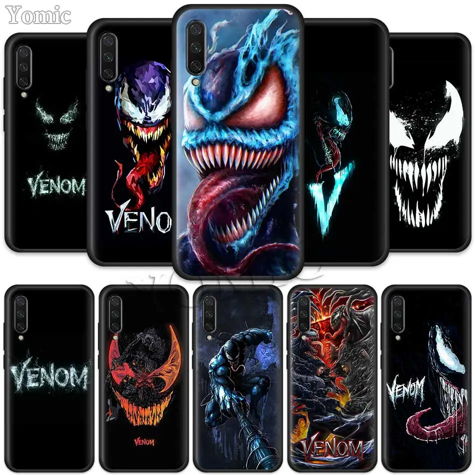 

Marvel Venom Super Hero Black Case for Xiaomi Mi CC9E CC9 9T 6X 5X Mi 8 A1 A2 Lite Play Poco F1 Silicone Phone Case Cover