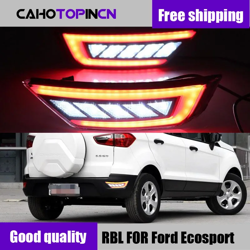 

2PCS LED For Ford Ecosport 2013 2014 2015 2016 2017 2018 2019 LED Rear Bumper Light Fog Lamp Brake Warning Light Reflector Lamp