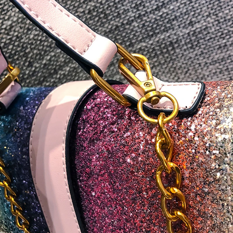 Women Handbag Fashion Sequin Female Exquisite Shoulder Bags Rainbow Rivet Crossbody Bag Messenger Bags Bolsos Mujer Tote SS7164 (11)