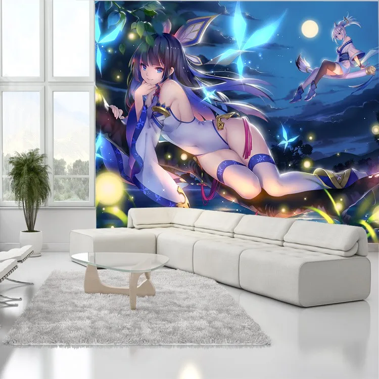 Сексуальная аниме-девушка фото обои 3D обои волшебная фея настенная фреска спальня девушки общежитии ТВ фон настенное покрытие декор комнаты