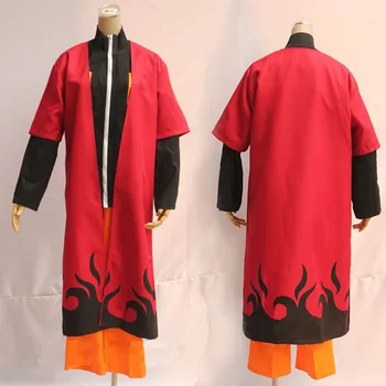 

Naruto Uzumaki cosplay anime costume with cloak full set for halloween party