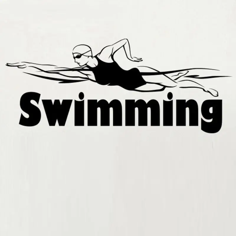 DCTAL swim decal triatlon etiqueta Run Riding nadador Decal natacion vinilo chm decoracion Mural bano etiqueta swim Sticker 8978