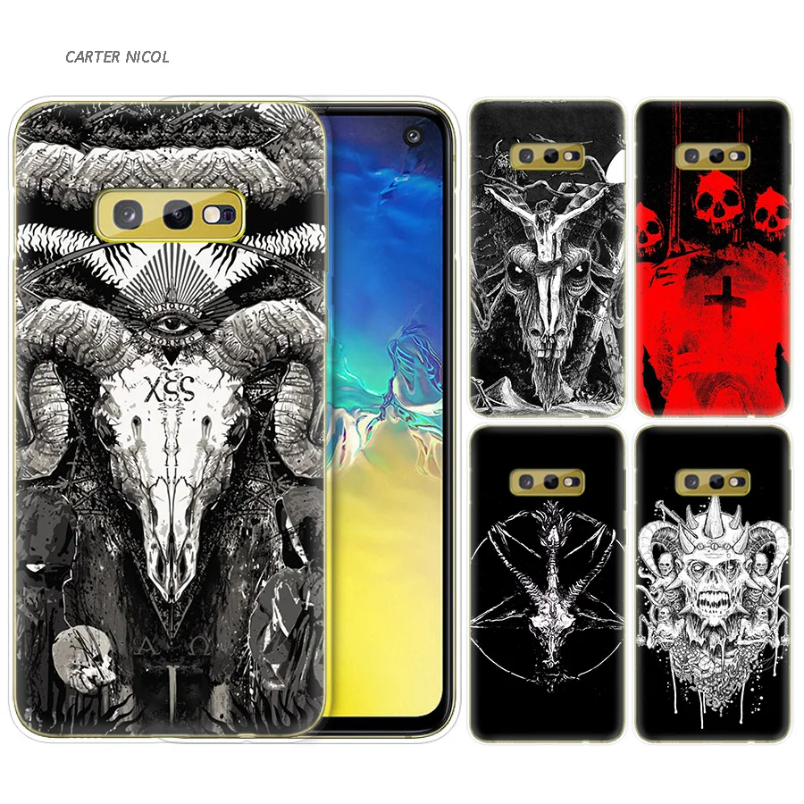 

Silicone Case for Samsung Galaxy S10 S10e S8 S9 J4 J6 A6 A8 Plus 5G M30 M20 M10 A50 A30 A10 Cover Satanic Skull