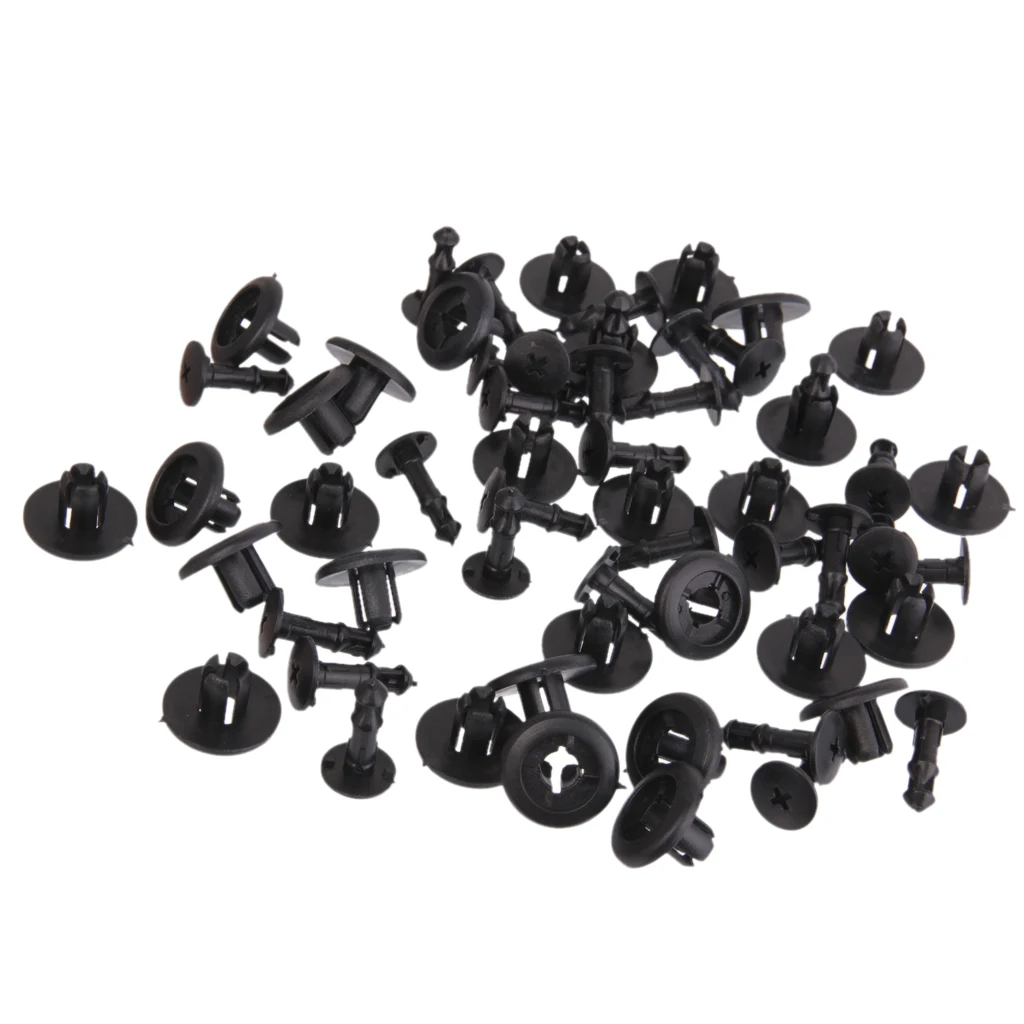 30Pieces Black 8mm Push-Type Bumper Fastener Rivet Retainer Clip for Mazda BC1D-56-145 for Mazda Protege 1996-On