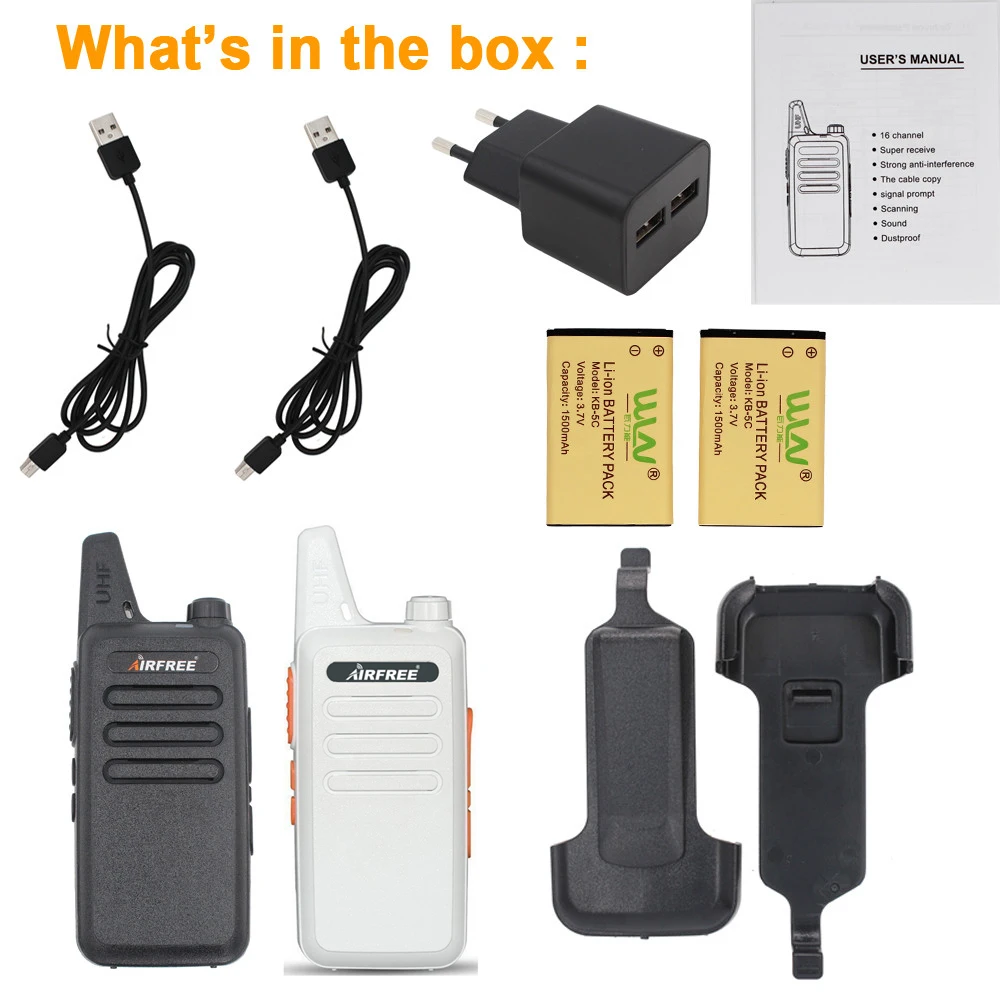 2PCs PMR446 licence free font b Walkie b font font b Talkie b font AIRFREE AP