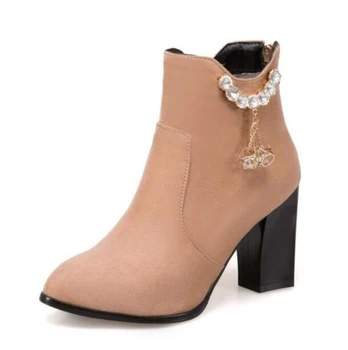 

Zapatos Mujer Fashion Laides Plus Size 21-68 Elegant Shoes Woman Women Pumps Winter Ankle Boots Chunky High Heels Girls G61122