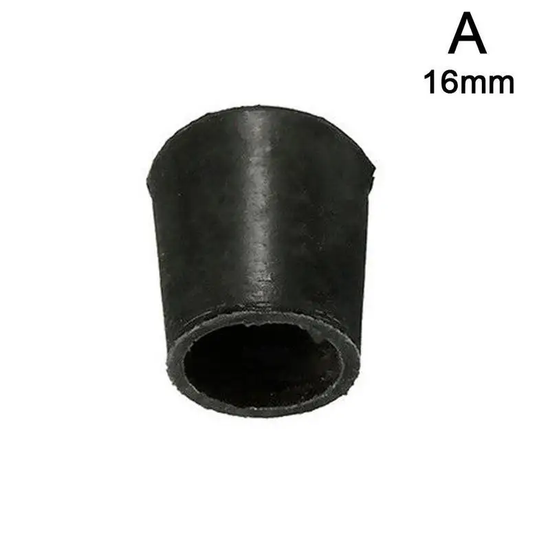 4 шт. PE черные пластиковые круглые колпачки для ног стула, резиновые защитные накладки для ног, мебельные Защитные чехлы для стола 16 мм/19 мм/25 мм/30 мм - Цвет: 16mm