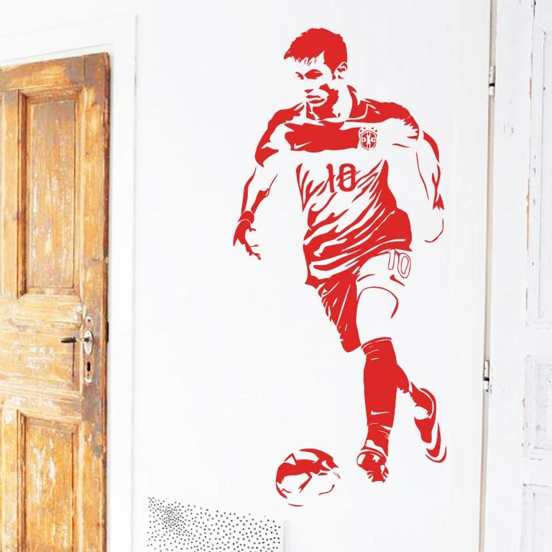 家の装飾用ビニールステッカー サッカー ランニング スニーカー 装飾用ステッカー 有名なサッカー デザイン Designer Wall Stickers Wall Stickerdecorative Vinyl Aliexpress