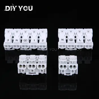 

30/50/100Pcs 923-2P/3P/4P/5P LED Strip Light Quick push-in Wire Connectors Mini Fast Press Allocate Terminal Block Connector