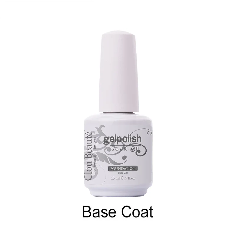 Clou Beaute УФ гель лак для ногтей для маникюра Набор гель-лаков UV Vernis Полупостоянный праймер основа и топ Гель-лак - Цвет: Base Coat