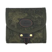 Tourbon кошелек для ловли нахлыстом маленький чехол для рыболовных принадлежностей Чехол для хранения наживки с флисовой подкладкой из холста и кожи