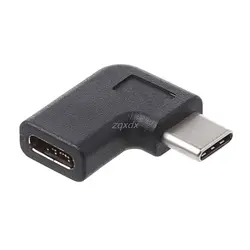 90 градусов под прямым углом USB 3,1 Тип C мужчин и женщин USB-C адаптер конвертер Z07 Прямая поставка