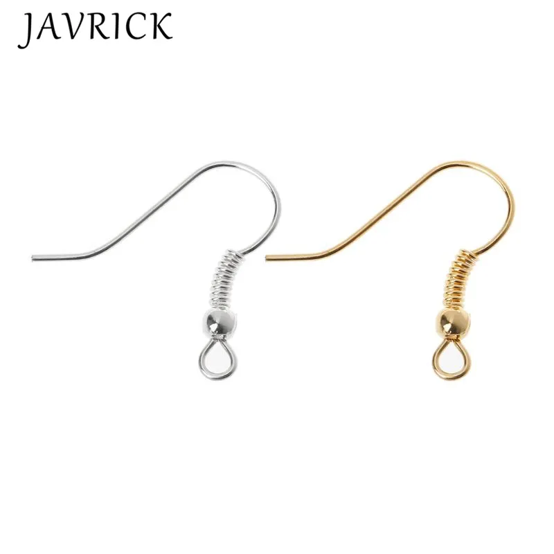 

100Pcs Silver Gold Earring Hooks Ear Wires Hypo-allergeni DIY Jewelry Findings