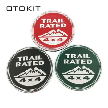 

1 Pcs Trail Rated 4x4 3D Metal Refit Car Auto Badge Emblem Sticker For Jeep Wrangler Renegade Grand Cherokee Car Styling