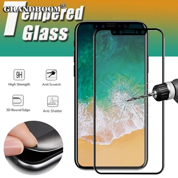 

100pcs 9H 3D Curved Carbon Fiber Soft Edge Tempered Glass For iPhone 11 Pro Max XS XR X 8 7 6 6S Plus Screen Protector Film