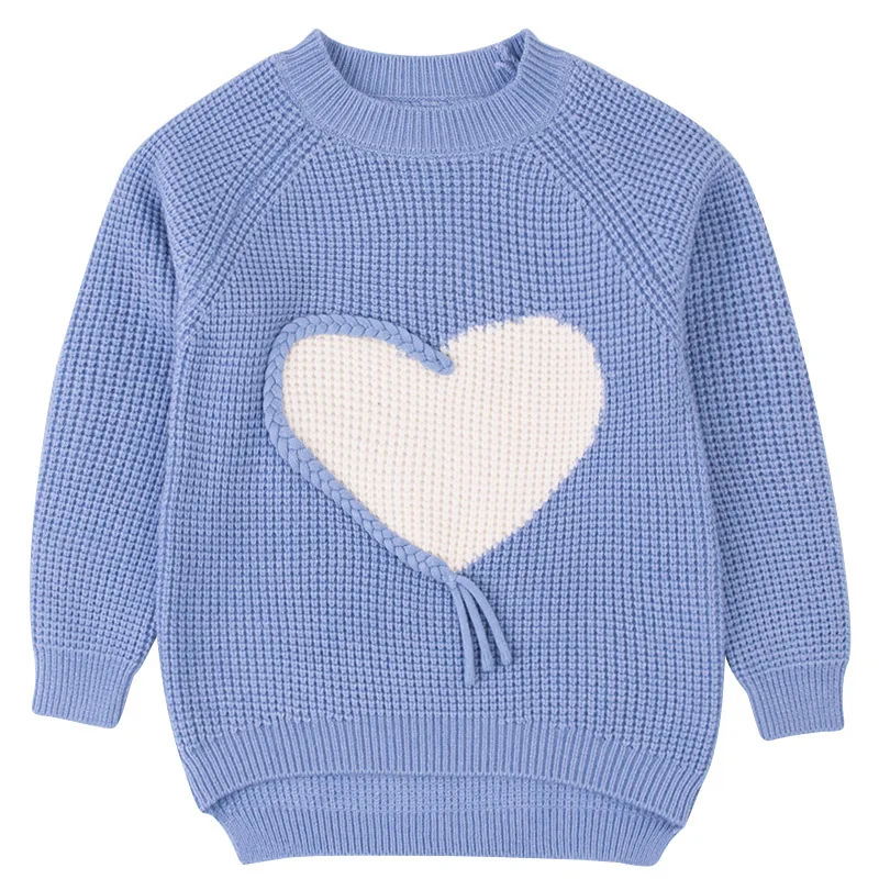 

Winter New Pattern Sweet Style Girl Round Neck Sweater Knitting Garment