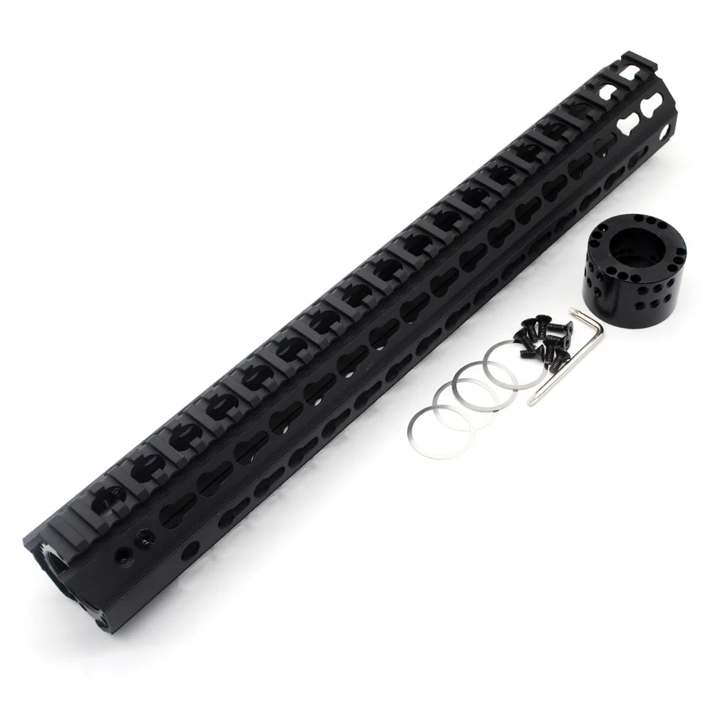 TriRock дизайн 15 ''дюймовый черный Keymod/M-LOK Handguard Rail Free Float Mount system Fit. 223/5. 56_ внутренний диаметр 46 мм
