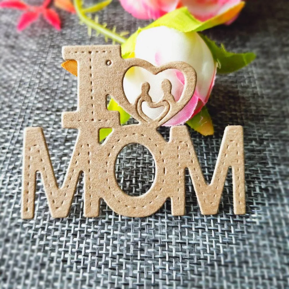 

New Happy Mother's Day Metal Cutting Dies for Scrapbooking DIY Album Embossing Folder Paper Card Maker Template Decor Stencils