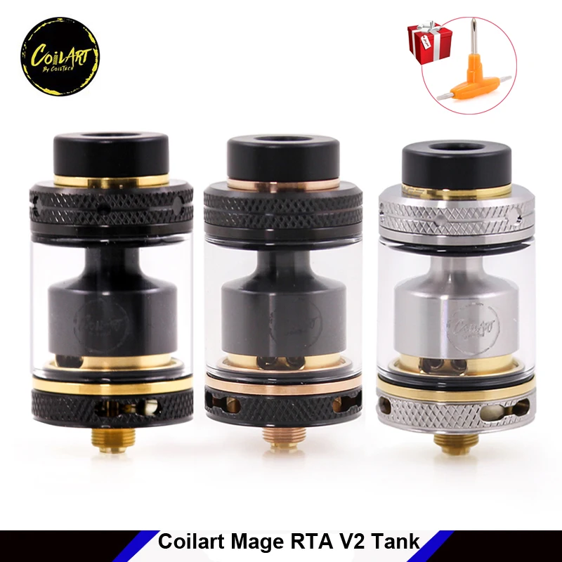 Оригинальный coilart MAGE RTA V2 3 5 мл 24 Диаметр сверху наполнение снизу воздушный поток