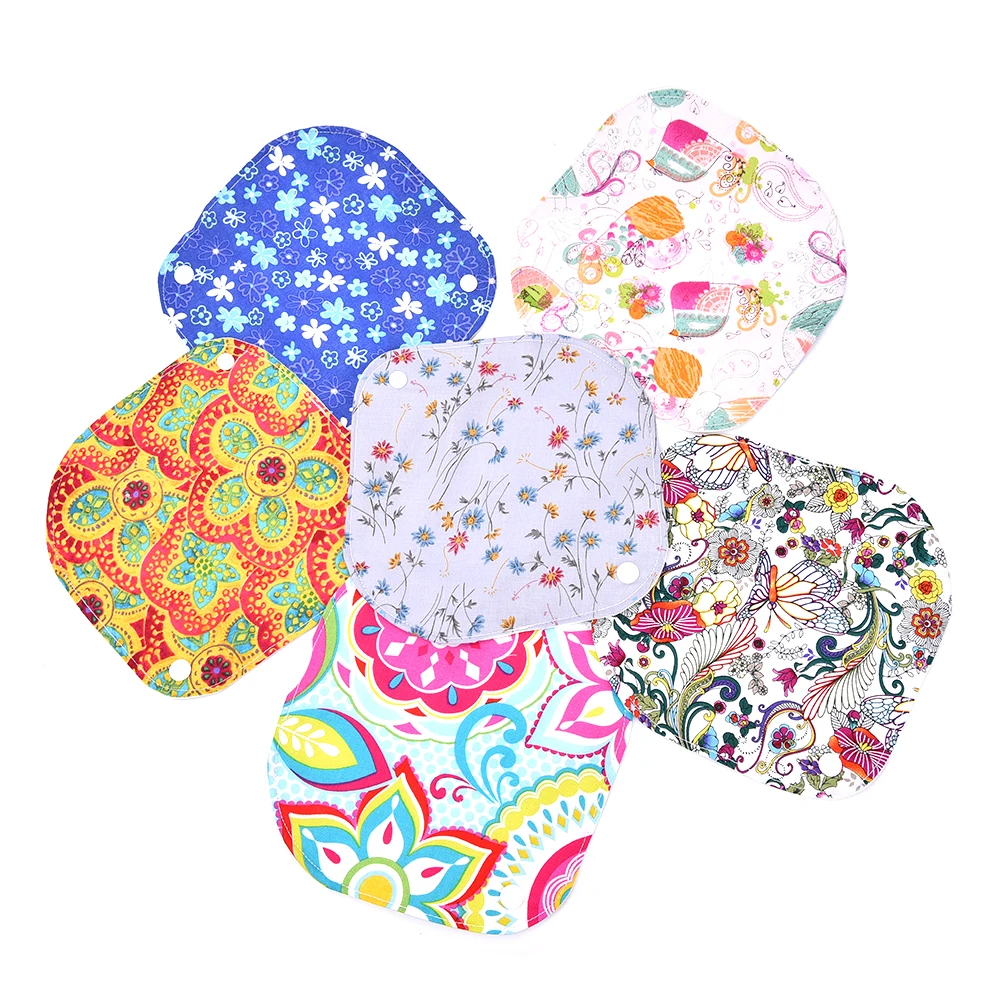 20 x 18cm Women Feminine Hygiene Sanitary Pad Reusable Washable Panty Liner Bamboo Cloth Mama Menstrual Sanitary Nappy Towel Pad