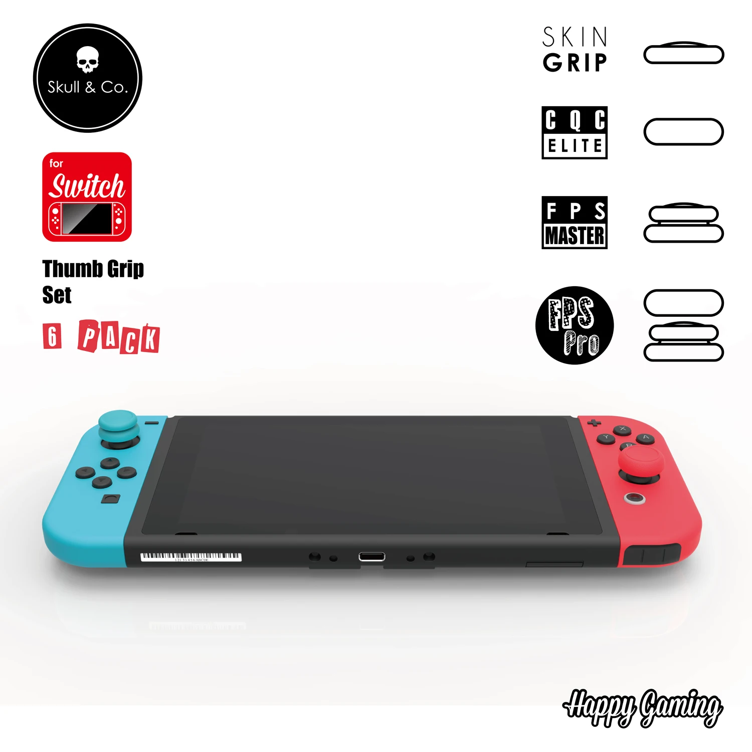 Skull& Co. FPS CQC Thumb Grip набор джойстика колпачок Thumbstick Крышка для kingd nintendo Switch Joy-Con контроллер