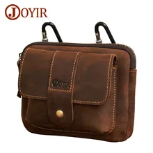JOYIR Ретро Мужские сумки на пояс из коровьей кожи, мини мужская сумка на пояс, сумка для телефона, сумки для путешествий, поясная сумка, роскошный бренд, маленькая поясная сумка