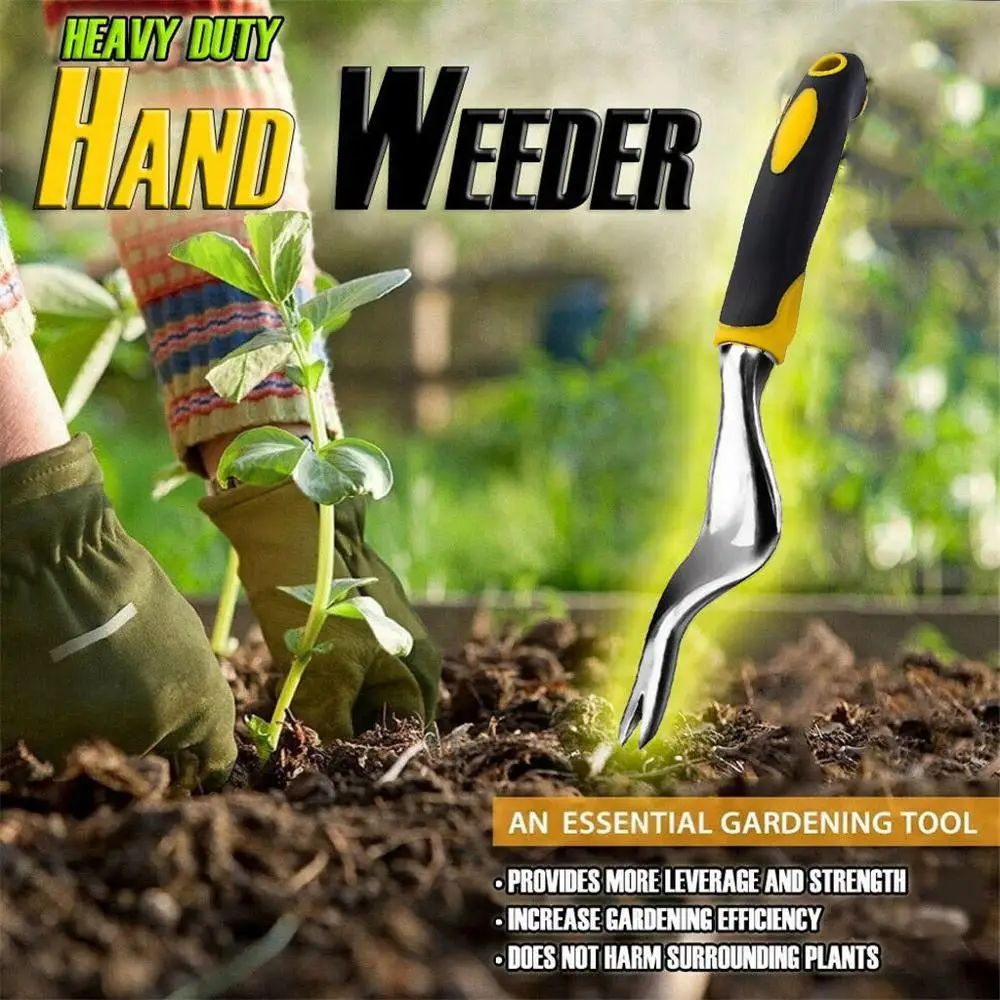 Manual fork metal hand garden tool grass extractor weeder root puller handle excavator extractor weeding tool FD