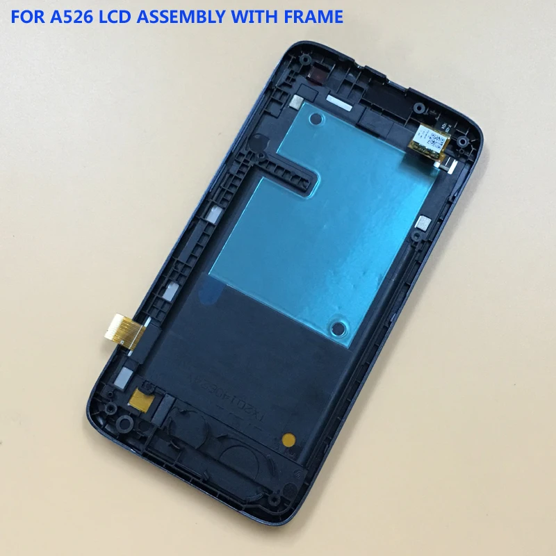 

For 4.5" Lenovo A526 Black Touch Screen Digitizer Sensor Panel Glass + LCD Display Monitor Screen Panel Module Assembly + Frame