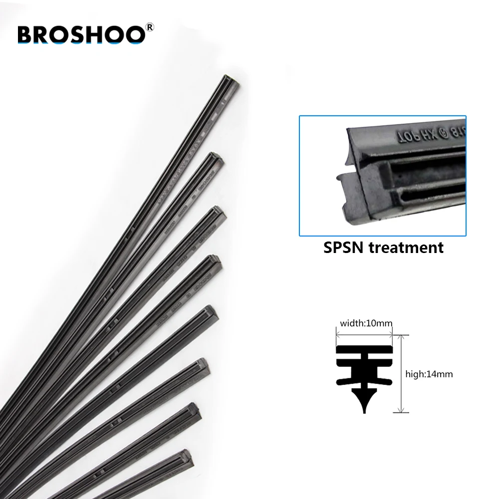BROSHOO Car Windscreen Wiper Blade Strips Insert Natural Rubber Refill Strip 10mm 14\ BROSHOO Car Windscreen Wiper Blade Strips Insert Natural Rubber Refill Strip 10mm 14\