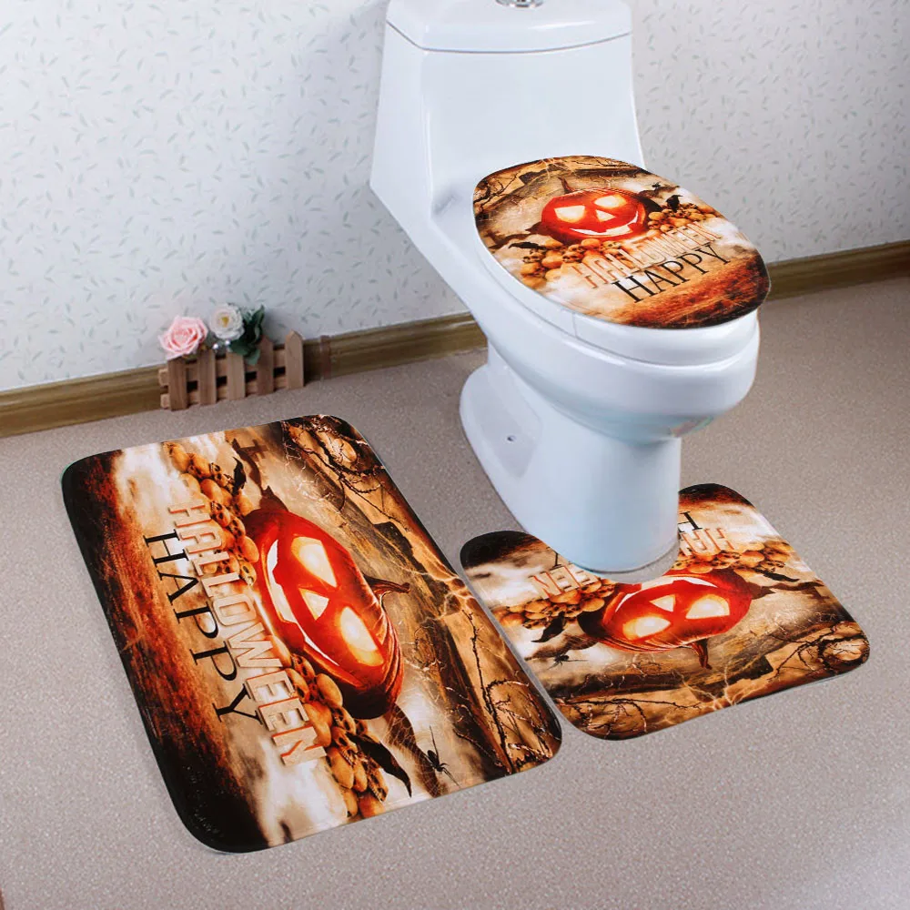 halloween decoration bath mats bathroom toilet mats anti slip bathroom carpet set 3pcschina - Halloween Bathroom Sets halloween decoration bath mats bathroom toilet mats anti slip bathroom carpet set 3pcschina - Halloween Bathroom Sets
