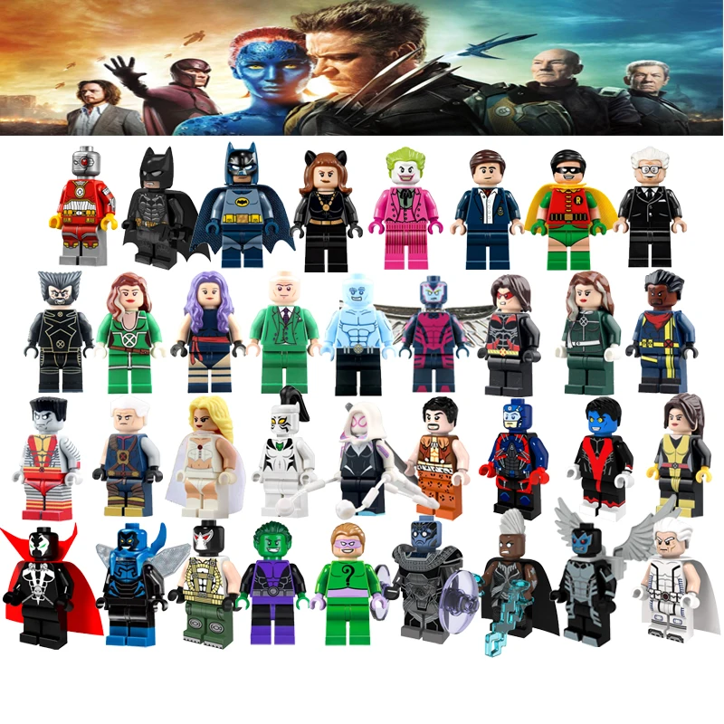 

Super Heroes X Man Thanos Iron Man Hulk Spiderman Batman Captain Legoelys Marvel Avengers Classic Building Blocks Toys Figures