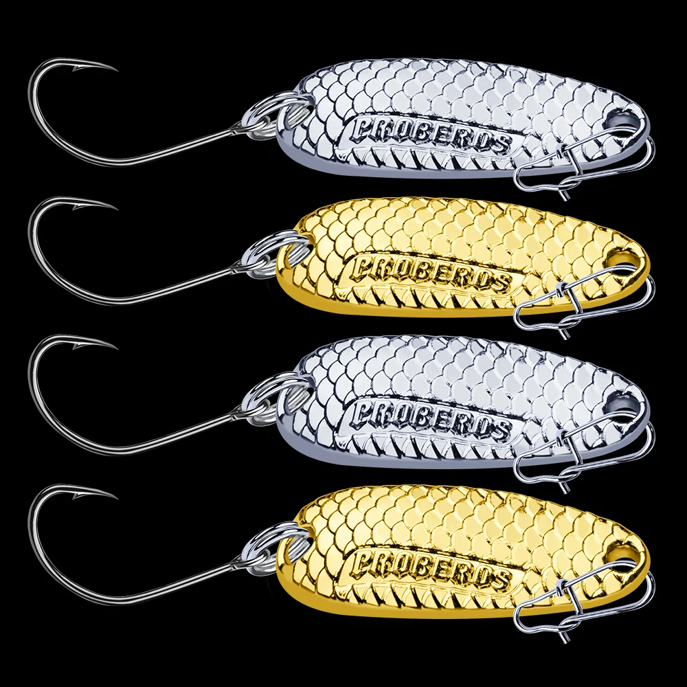 4pc/box Brand Spoon Lures Mixed Size 2.5g/3.5g Metal Lure Fishing Lures