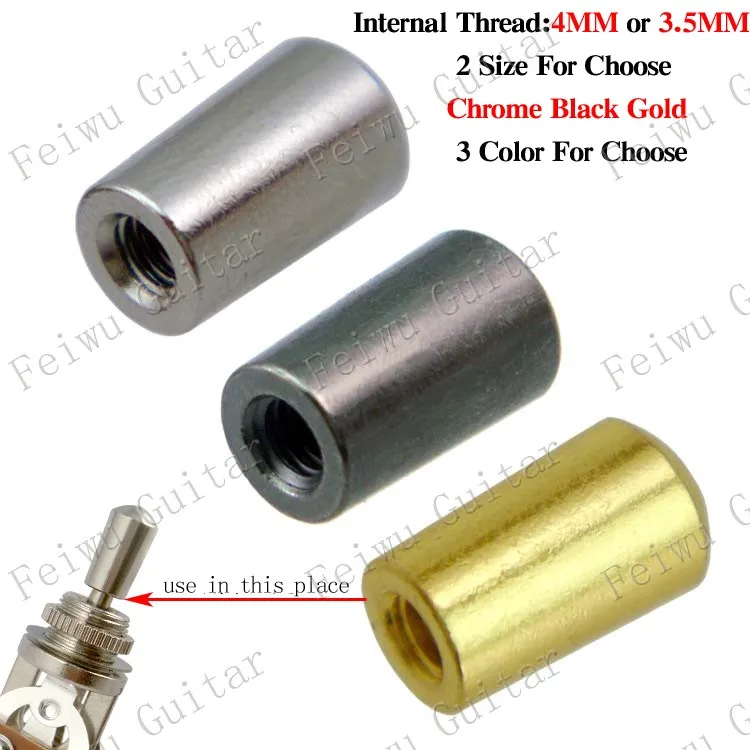 

Electric Guitar Brass Toggle Switches Knobs Tip Buttons Cap Internal thread 3.5mm or 4mm for choose