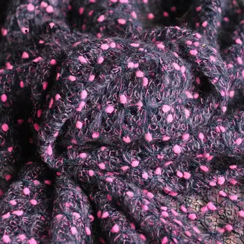 

JaneYU Beige hair ball woollen wool fabric autumn and winter clothes clothing skirt fabric 50x160cm