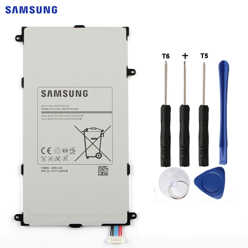 Ceny SAMSUNG oryginalny wymienna bateria T4800E do Samsung Galaxy Tab Pro 8.4 w SM T321 T325 T320 T321 bateria tableta 4800mAh