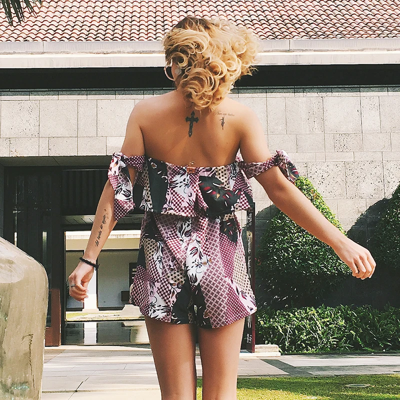 2019 Hot Sale Summer Off Shoulder Floral Sexy Jumpsuit Women 2019 Hot Sale Summer Off Shoulder Floral Sexy Jumpsuit Women