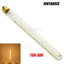 E27 Винтаж Вольфрамовая проволока лампочки T30 40 Вт Edison лампы накаливания Droplight лампы освещения домашнего декора 220 В