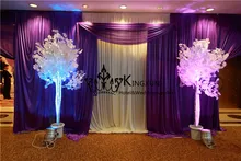 Ivory And Purple Color Wedding Backdrop Background Curtain
