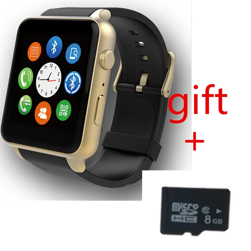 Оригинальные Смарт-часы GT88 камера сердечного ритма NFC Bluetooth Водонепроницаемая sim-карта для IOS/huawei xiaomi samsung pk apple watch - Цвет: gold add 8GB