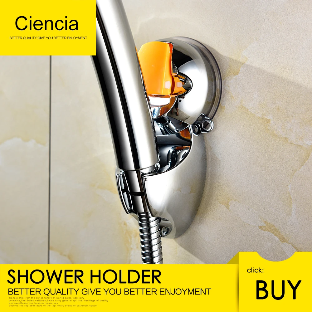 

Free Shipping Vacuum Suction Cup Shower Head Wall Mount Holder Removable Handheld Showerhead Adhesive Bracket Chrome,ST24,ST25