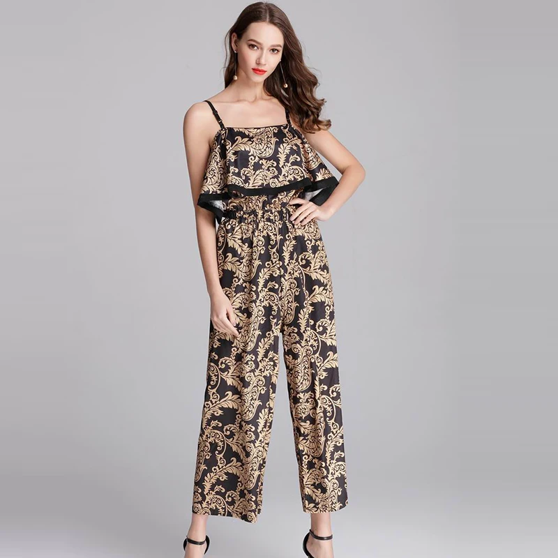 Buy Black Wave Printed Summer Beach Rompers Backless