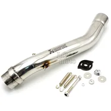 Motorcycle stainless the middle motorbike Akrapovic muffler dirt bike For Kawasaki Z750 2007 2008 2009 2010 2011 2012 2013 2014