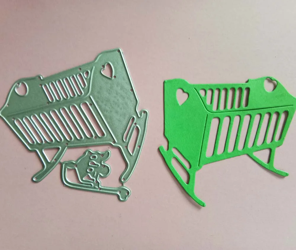 ForeWan Handcraft Embossing Die Baby Bed Stitch Metal Steel Cutting Dies for Scrapbooking Card Making New Arrival Cut Stencil