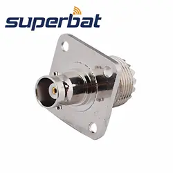 Superbat rf BNC-UHF адаптер BNC Женский Джек UHF Jack 4 отверстия Панель крепление прямые