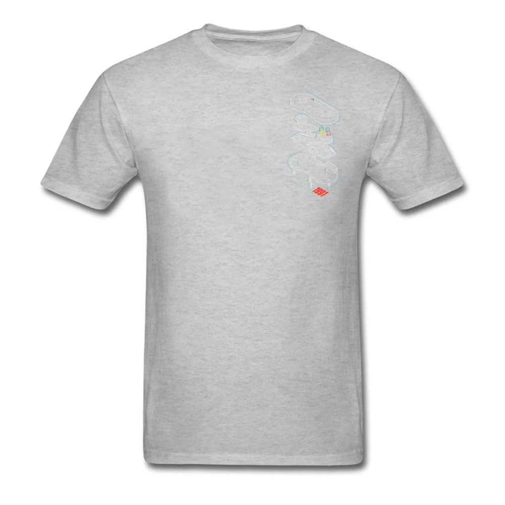 Футболка для геймеров на заказ, Мужская футболка с контроллером анатомии, топы, футболки в стиле хип-хоп, уличная одежда для студентов, аркадная футболка, черная одежда из хлопка - Цвет: Chest Print Gray