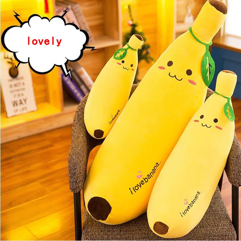 Новинка фрукты овощи Подушка-банан диван коврик детский подарок мягкий плюш желтый банан мягкая плюшевая кукла игрушка для детей и взрослых